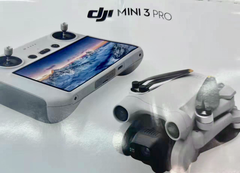 Il presunto DJI Mini 3 Pro con il suo telecomando. (Fonte immagine: @JasperEllens)
