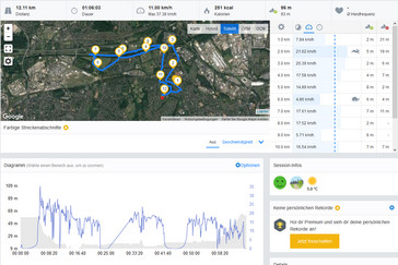 Garmin Edge 500 - test track