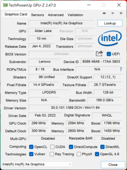 Grafica Intel Xe 96EU
