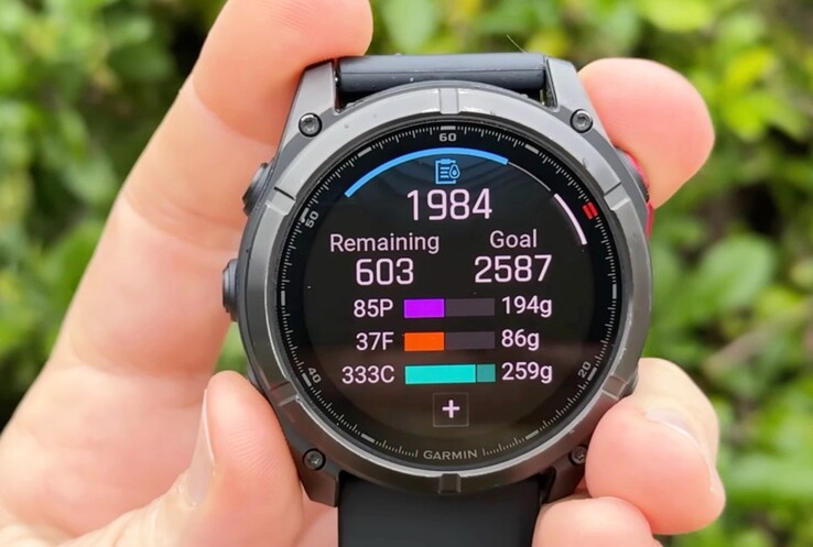 Molte funzioni del monitoraggio dell'alimentazione di Garmin sono disponibili solo sullo smartphone, non sullo smartwatch. (Fonte: DC Rainmaker)
