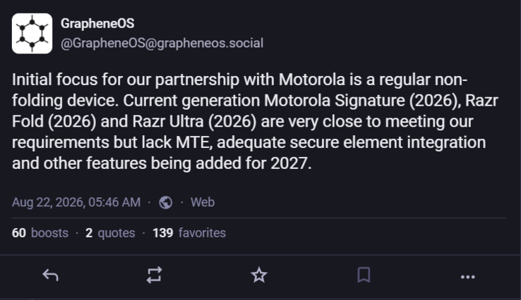Il grafene non sarà compatibile con l’attuale modello di punta di Motorola