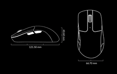 Dimensioni del mouse da gioco Keychron M2 8K