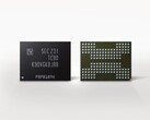 Un'immagine di rendering dei chip di memoria V-NAND di ottava generazione di Samsung
