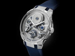 L&#039;Ulysse Nardin Blast Free Wheel Maillechort (nella foto) ha una cassa in oro bianco 18 carati. (Fonte: Ulysse Nardin)