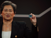 La dottoressa Lisa Su svela la tecnologia 3D V-cache stacking in arrivo sui processori di punta AMD nel corso dell'anno. (Fonte: keynote AMD Computex 2021)