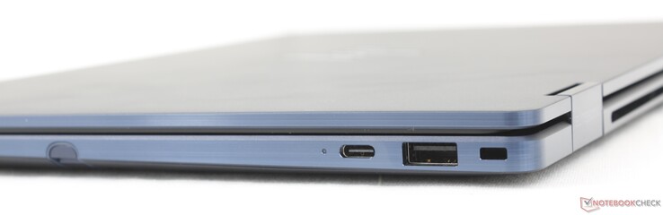 Corretto: penna stilo, USB-C con DisplayPort 1.4 + Power Delivery 3.0 (10 Gbps), USB-A (5 Gbps), Nano Lock