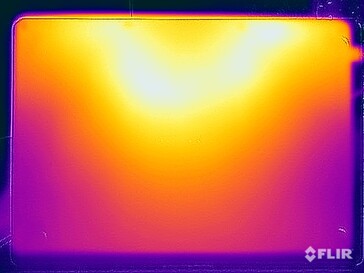 Temperature di superficie durante il test di stress (in basso)