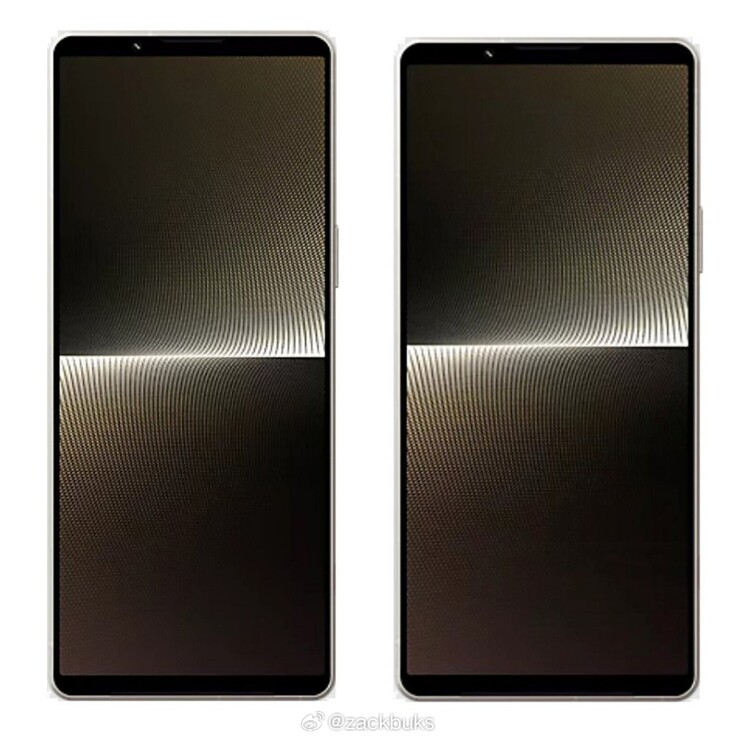 Secondo le previsioni, il Sony Xperia 1 VI (a destra) verrà lanciato più corto e più largo del suo antenato 1 V, decisamente più sottile. (Fonte: zackbuks su Weibo )