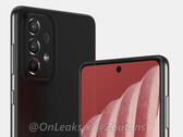 Distinguere il Galaxy A73 dal suo predecessore potrebbe essere difficile. (Fonte immagine: @OnLeaks &amp; Zoutons)