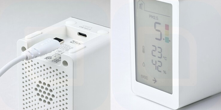Il presunto monitor intelligente per la qualità dell'aria IKEA VINDSTYRKA. (Fonte: iPhone Ticker)