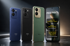Il Poco M8x 5G è disponibile nelle varianti di colore blu cobalto, nero e verde pelle