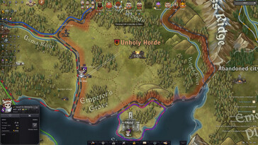 Un'immagine che mostra una parte della mappa del mondo in Norland.