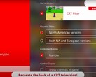 Lo schermo della console Nintendo Switch 2 mostra la sua capacità esclusiva di ricreare un'opzione di visualizzazione simile a quella di un CRT (fonte immagine: Nintendo of America YT)