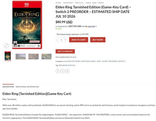 La porta di Elden Ring Tarnished Edition per Switch 2 è stata mostrata da PNP Games