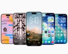 iOS 26 per consentire la schermata di blocco con musica animata sulle app di terze parti. Immagine generica che mostra diversi iPhone. (Fonte immagine: Apple)