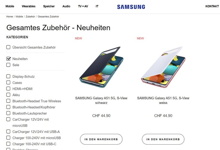 Le cover pubblicate su Samsung Svizzera (Image Source: tomshw)