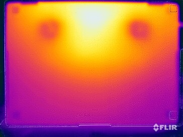 Temperature superficiali della prova di stress (in basso)