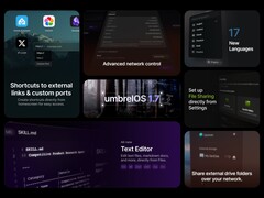 umbrelOS 1.7.0 è ora disponibile con scorciatoie per la schermata iniziale, 17 nuove lingue e altro ancora