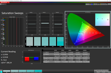 Saturazione del colore (schema di colore standard, spazio di colore target sRGB)