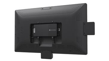 Montato dietro un monitor (fonte: Lenovo)