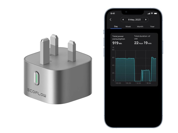 La Smart Plug di EcoFlow consente di controllare a distanza i dispositivi tramite un'app. (Fonte: EcoFlow)