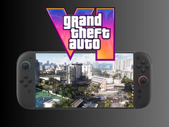 Il logo di GTA 6 sopra lo Switch 2 (Fonte: Rockstar Games, Nintendo of America con modifiche)