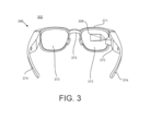 La pubblicazione della domanda di brevetto statunitense mostra un possibile successore dei Google Glass. (Fonte: Brevetto)