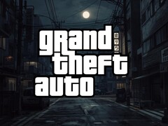 Logo di Grand Theft Auto su sfondo di Tokyo (Fonte: Rockstar Games con modifiche)