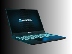 Vista frontale del portatile da gioco Super 16 di Maingear con angolazione (Fonte: Maingear PR)