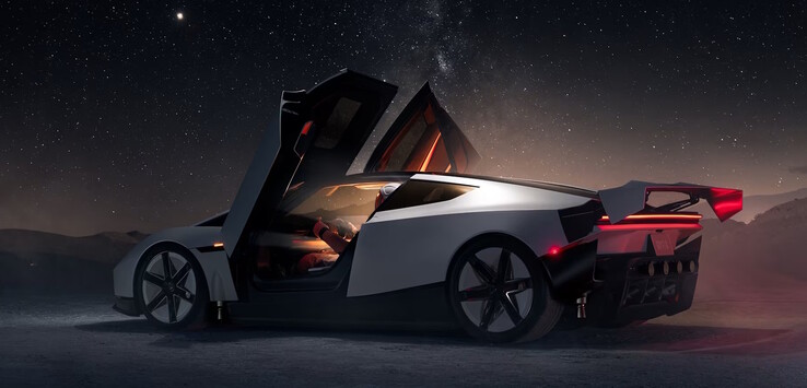 La Tesla Roadster EV è realizzata in fibra di carbonio leggera, magnesio e titanio.