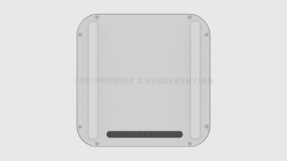 Rendering del Mac mini precedente. (Fonte: Jon Prosser/Ian Zelbo)