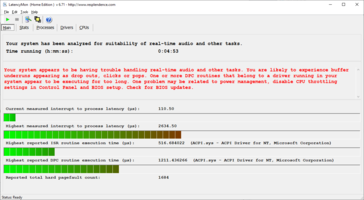 Non adatto per l'audio real time quando si utilizza Windows secondo LatencyMon