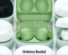 Un nuovo rendering di Galaxy Buds2. (Fonte: 91Mobiles)