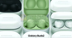 Un nuovo rendering di Galaxy Buds2. (Fonte: 91Mobiles)