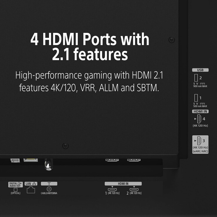 È dotato di un pannello OLED 4K alimentato dal motore Triluminos Pro e include quattro porte HDMI 2.1 per supportare il gaming in 4K a 120 Hz.
