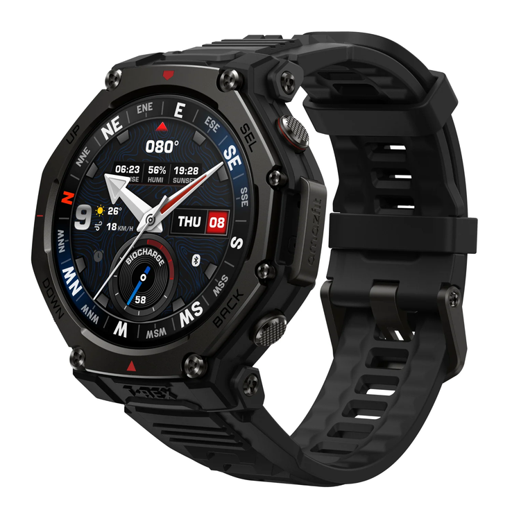 Lo smartwatch Amazfit T-Rex 3 Pro 44 mm Tactical Black. (Fonte: Amazfit)