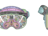 Rendering CAD del Quest Pro e dei suoi controller. (Fonte: Brad Lynch - modificato)