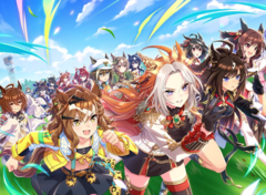 Umamusume: Il lancio su Steam di Pretty Derby porta il supporto completo della lingua inglese: interfaccia, voci fuori campo e sottotitoli. Nella foto, una schermata stilizzata del gioco. (Fonte: Cygames, Inc.)