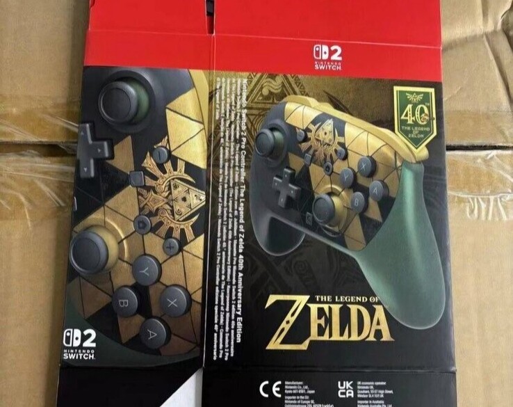 Controller Switch 2 Pro a tema Zelda.
