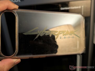 Logo Cyberpunk 2077 su custodia per telefono in TPU trasparente.