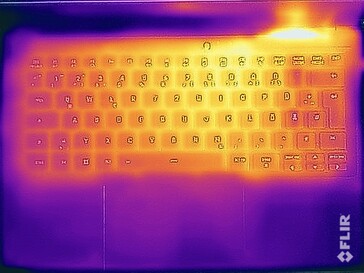 Test di sollecitazione delle temperature di superficie (in alto)