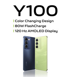 Vivo è tornata al suo design che cambia colore con il rilascio dell&#039;Y100 4G. (Fonte: Vivo)