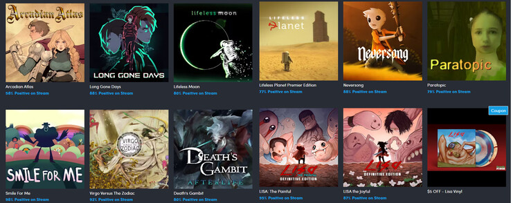 Tutti i giochi inclusi nel pacchetto Humble Bundle Serenity Forge (fonte: Humble Bundle)