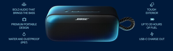 Il Bose SoundLink Plus è un diffusore Bluetooth portatile con una struttura robusta. (Fonte: Bose)