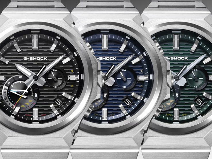 Da sinistra a destra: gli orologi Casio G-Shock GST-B1000D-1A, GST-B1000D-2A e GST-B1000D-3A. (Fonte: Casio)