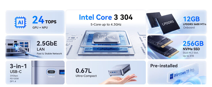 Caratteristiche principali del mini PC Kron k5