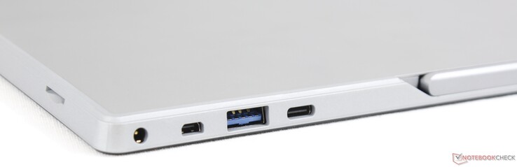 A destra: alimentazione, Micro HDMI, USB 3.0 Type-A, USB Type-C w/ Power Delivery