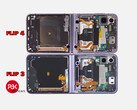 Il Galaxy Z Flip4 assomiglia al suo predecessore sia esternamente che internamente. (Fonte: PBKreviews)