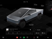 Schermata iniziale dell'interfaccia Cybertruck (immagine: Andrew Goodlad/Tesla)