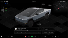 Schermata iniziale dell'interfaccia Cybertruck (immagine: Andrew Goodlad/Tesla)